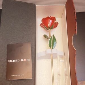 Red and Gold Faux Floral